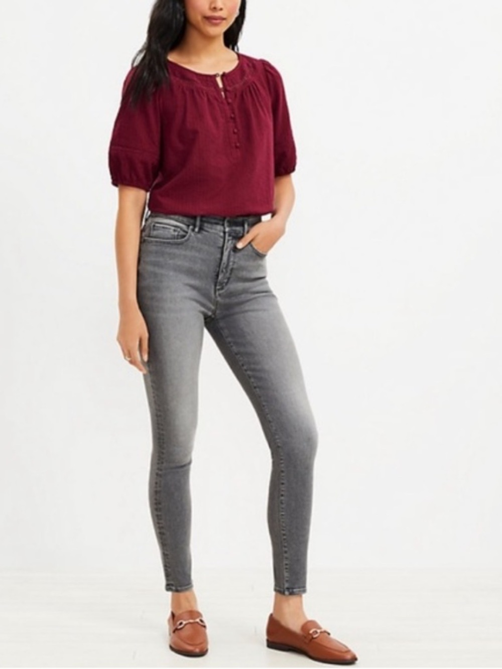 Ann Taylor LOFT | Women’s Grey The Jegging Stretch High Rise Jeans Size 30